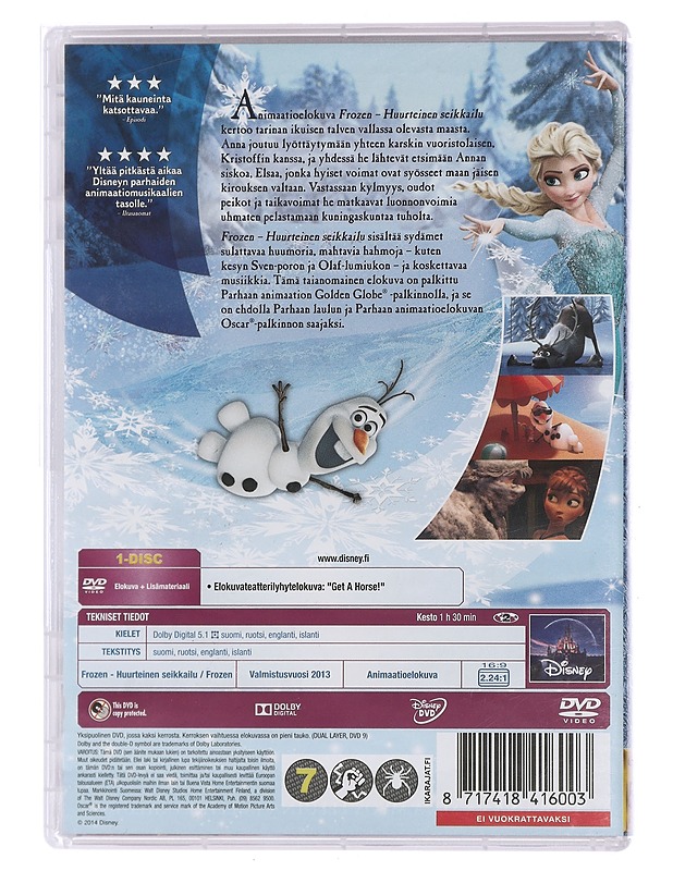 Frozen: Huurteinen seikkailu - DVD - DVD-elokuvat - 10105448943 - 1