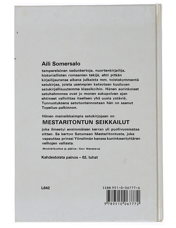 Mestaritontun seikkailut - Somersalo, Aili - Lastenkirjat - 10105448988 - 1