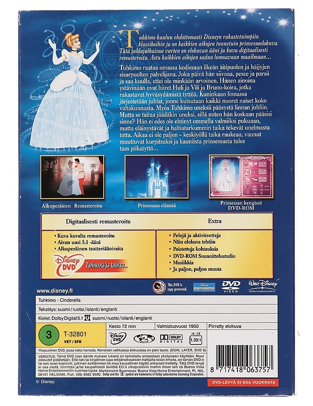 Walt Disney Tuhkimo - DVD - DVD-elokuvat - 10105449025 - 1