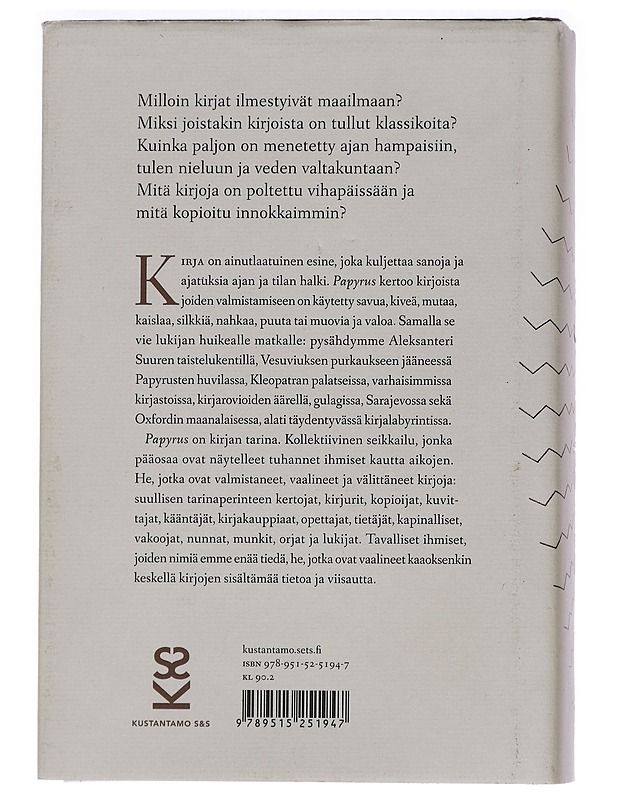 Papyrus : kirjan katkeamaton tarina - Vallejo, Irene - Historiakirjat - 10105449091 - 1