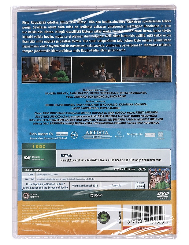Risto räppääjä ja Sevillan saituri - DVD - DVD-elokuvat - 10105449124 - 1