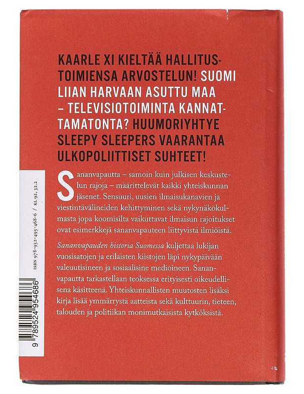 Sananvapauden historia Suomessa - Riku Neuvonen - Historiakirjat - 10105449143 - 1