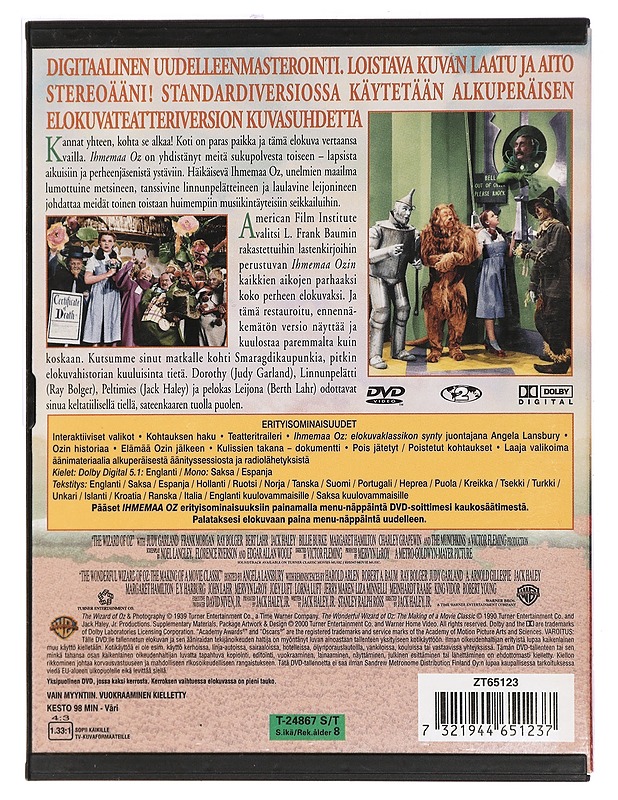 Warner Bros Ihmemaa Oz - DVD-elokuvat - 10105449199 - 1