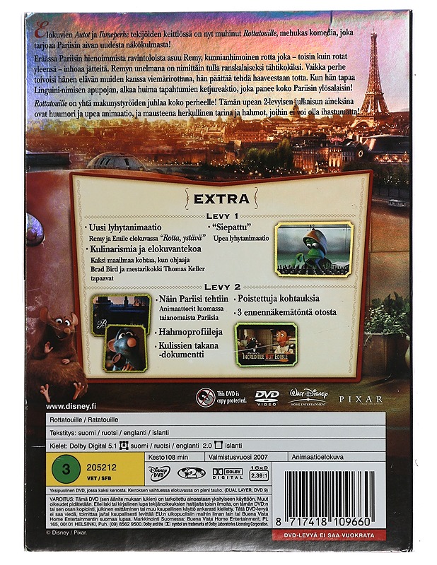 Disney-Pixar Rottatouille - DVD - DVD-elokuvat - 10105449203 - 1