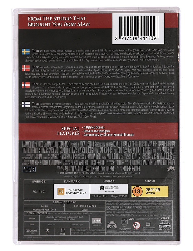 Marvel Thor - DVD - DVD-elokuvat - 10105449240 - 1