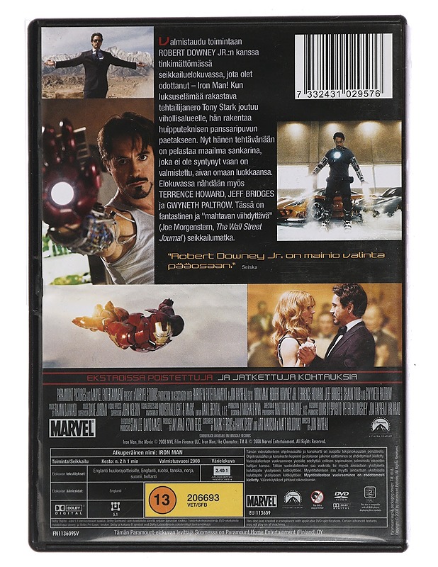 Iron Man - DVD - DVD-elokuvat - 10105449244 - 1