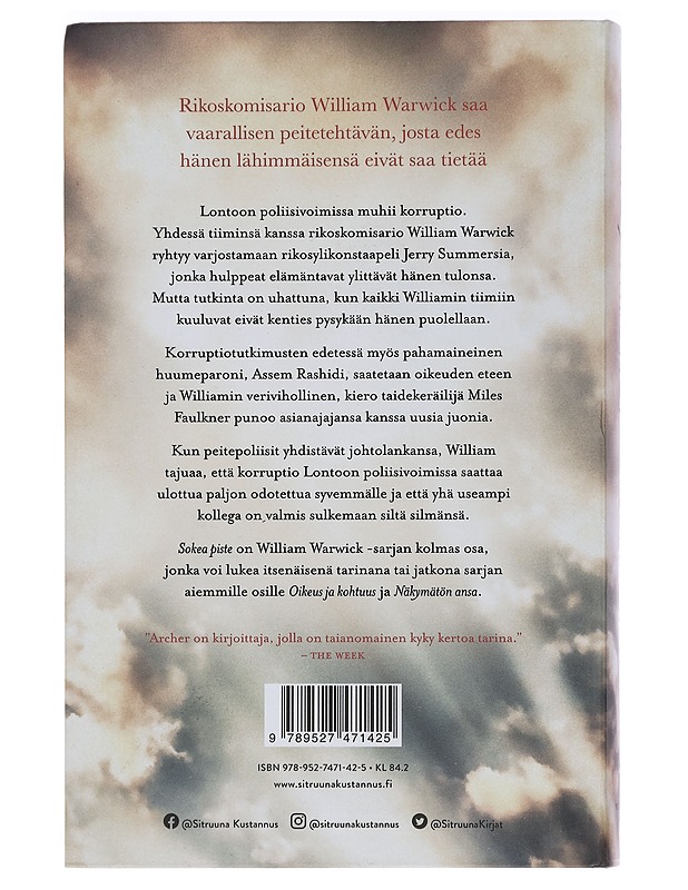 Sokea piste - Archer, Jeffrey - Jännitys ja dekkarit - 10105449329 - 1