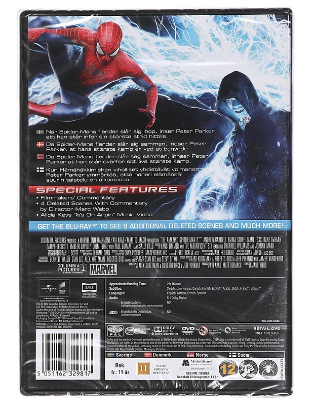 The Amazing Spider-Man 2 - DVD - DVD-elokuvat - 10105449357 - 1