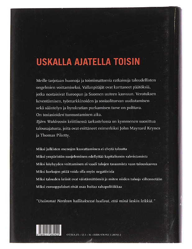 Talouden kymmenen tuhoisinta ajatusta - Wahlroos, Björn - Historiakirjat - 10105449496 - 1