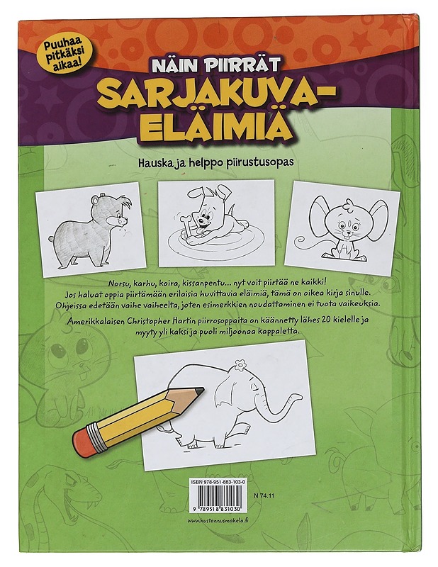 Näin piirrät sarjakuvaeläimiä : hauska ja helppo piirustusopas - Hart, Christopher - Lastenkirjat - 10105449535 - 1