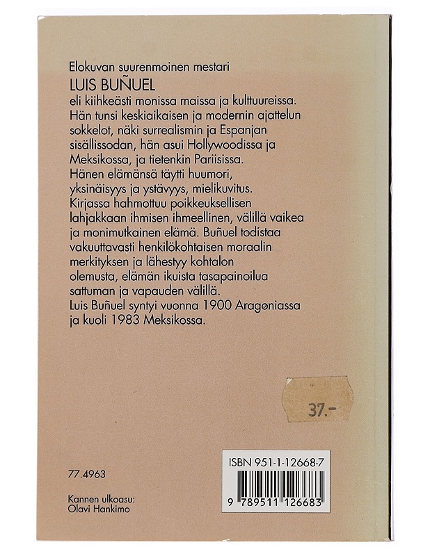 Viimeinen henkäykseni - Buñuel, Luis - Elämäkerrat ja muistelmat - 10105449544 - 1