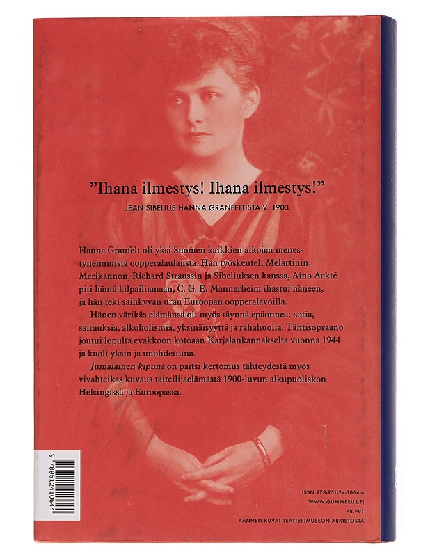Jumalainen kipuna : laulajatar Hanna Granfeltin ihmeellinen elämä - Salla Leponiemi - Elämäkerrat ja muistelmat - 10105449555 - 1