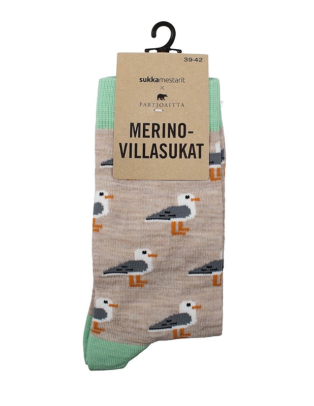 SUKKAMESTARIT X PARTIOAITTA merinovillasukat, 39-42 - Asusteet - 10105449592 - 0