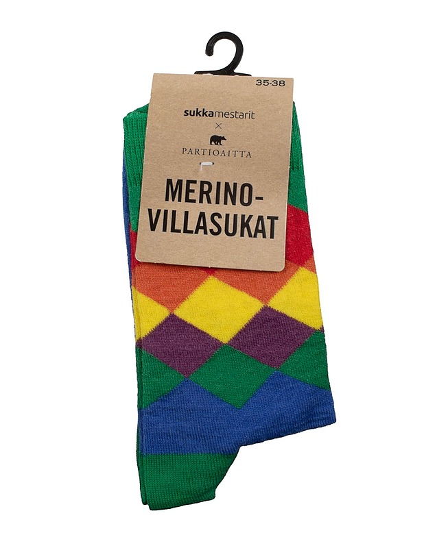 SUKKAMESTARIT X PARTIOAITTA merinovillasukat, 35-38 - Asusteet - 10105449596 - 0