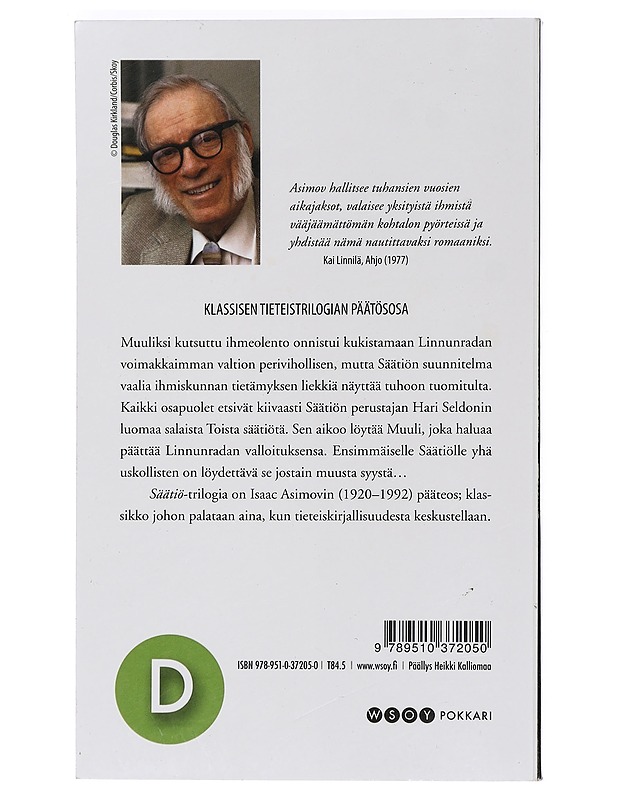 Toinen säätiö - Asimov, Isaac - Romaanit ja novellit - 10105449613 - 1