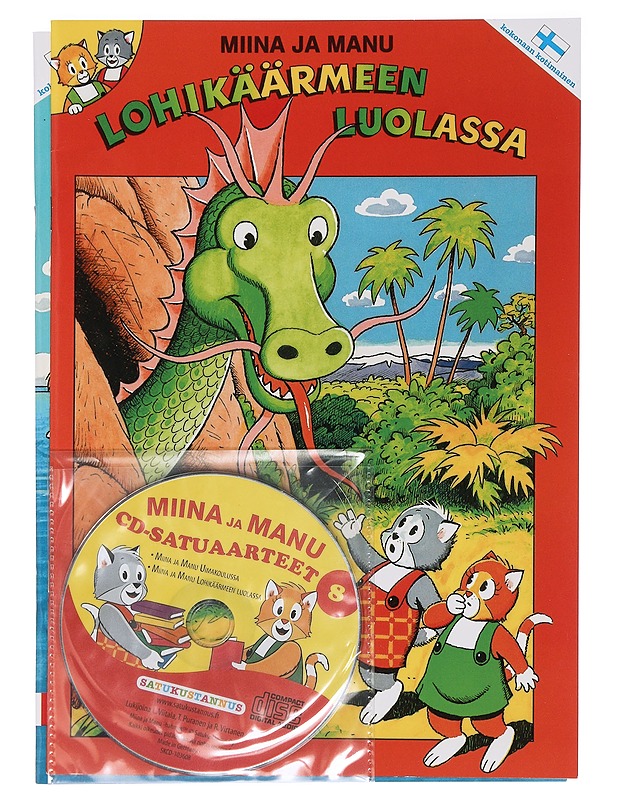 Miina ja Manu CD-satuaarteet 8 (2 kirjaa + CD-levy) : Miina ja Manu lohikäärmeen luolassa :Miina ja Manu uimakoulussa  - Lastenkirjat - 10105449633 - 0