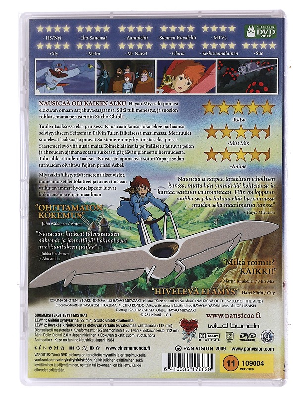 Tuulen Laakson Nausicaä - DVD - DVD-elokuvat - 10105449684 - 1