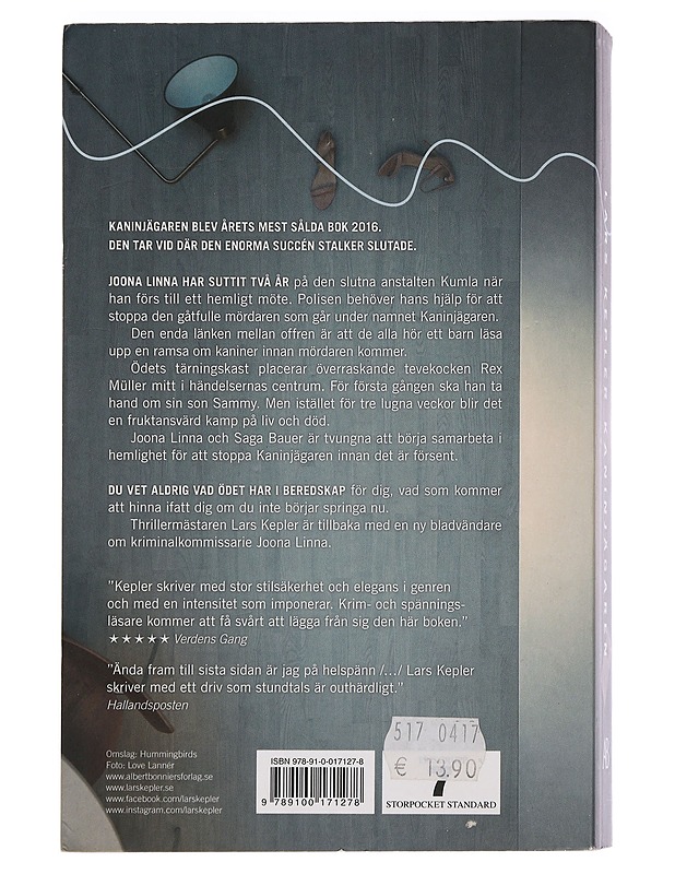 Kaninjägaren, kriminalroman - Lars Kepler - Romaanit ja novellit - 10105449681 - 1