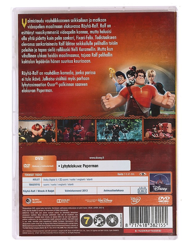 Walt Disney Räyhä Ralf - DVD - DVD-elokuvat - 10105449758 - 1