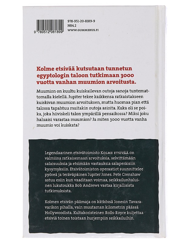 3 etsivää ja kuiskaava muumio - Arthur, Robert - Jännitys ja dekkarit - 10105449784 - 1