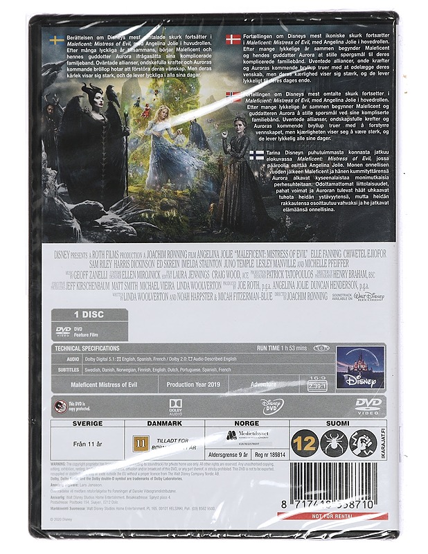 Disney Maleficent - DVD - DVD-elokuvat - 10105449805 - 1