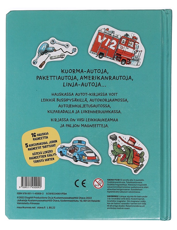 Autot : magneettileikkikirja - Mauri Kunnas - Lastenkirjat - 10105449807 - 1