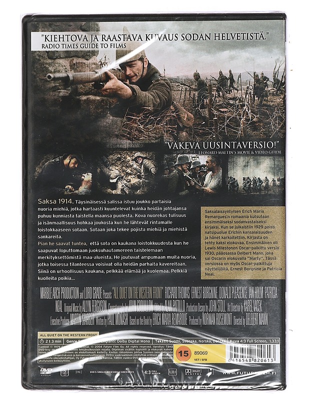 Länsirintamalta ei mitään Uutta - DVD - DVD-elokuvat - 10105449809 - 1