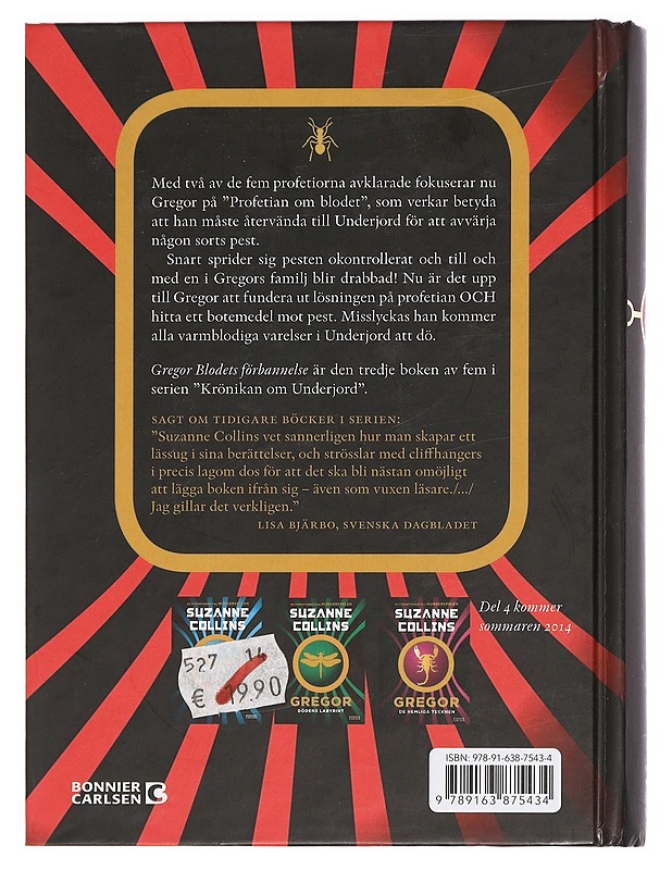 Gregor : blodets förbannelse - Collins, Suzanne - Fantasia- ja scifi - 10105449811 - 1