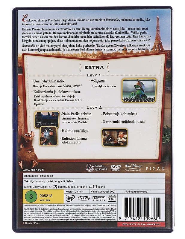 Rottatouille - DVD - DVD-elokuvat - 10105449815 - 1
