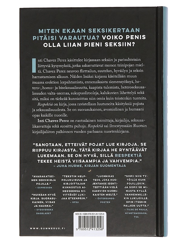 Respektiä : seksikirja pojille - Chavez Perez, Inti - Nuorten kirjat - 10105449879 - 1