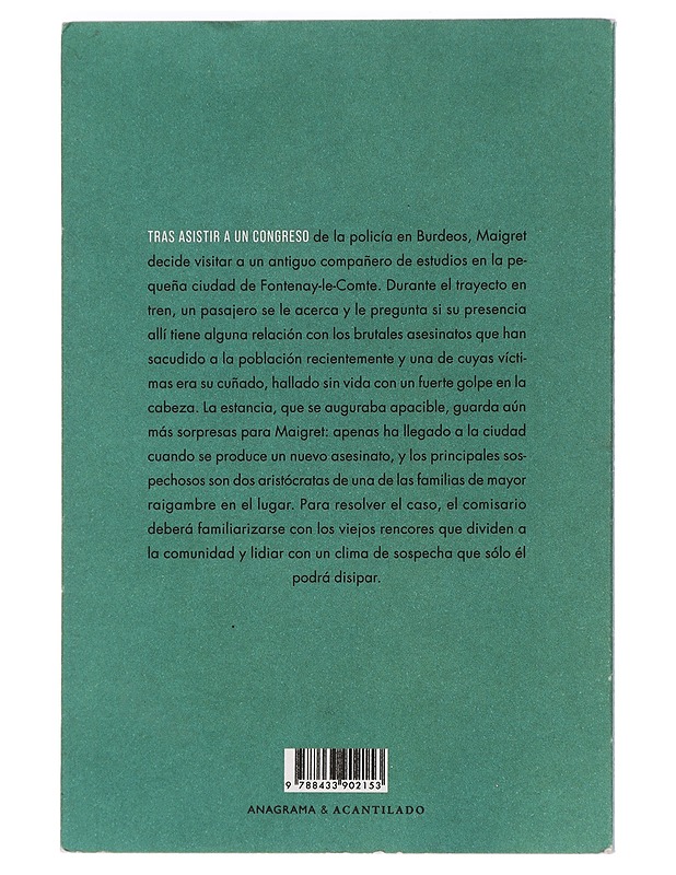 Comisario Maigret: Maigret tiene miedo - Simenon, Georges - Romaanit ja novellit - 10105449905 - 1