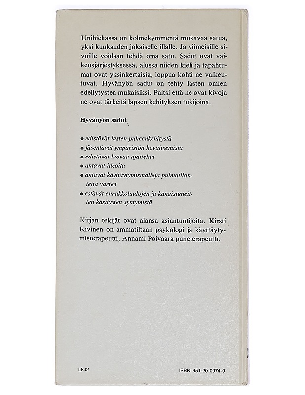 Unihiekkaa - Kivinen, Kirsti - Lastenkirjat - 10105449937 - 1