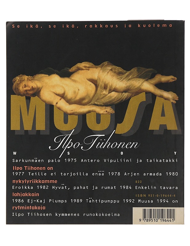 Muusa : runoja - Ilpo Tiihonen - Runot ja näytelmät - 10105450052 - 1