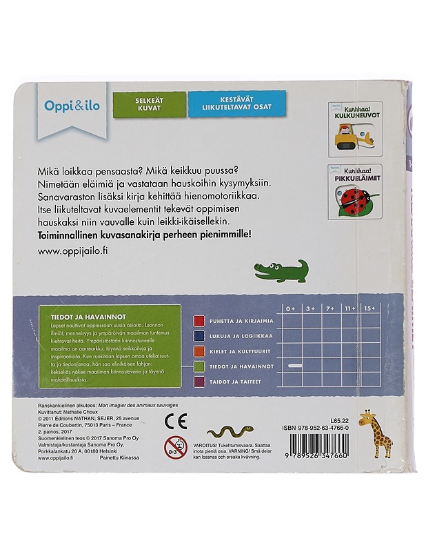 Kurkkaa! : eläimet - Choux, Nathalie - Lastenkirjat - 10105450207 - 1