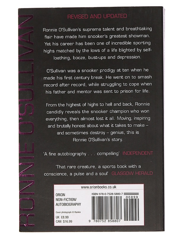 Ronnie : the autobiography of Ronnie O'Sullivan - O'Sullivan, Ronnie - Elämäkerrat ja muistelmat - 10105450314 - 1