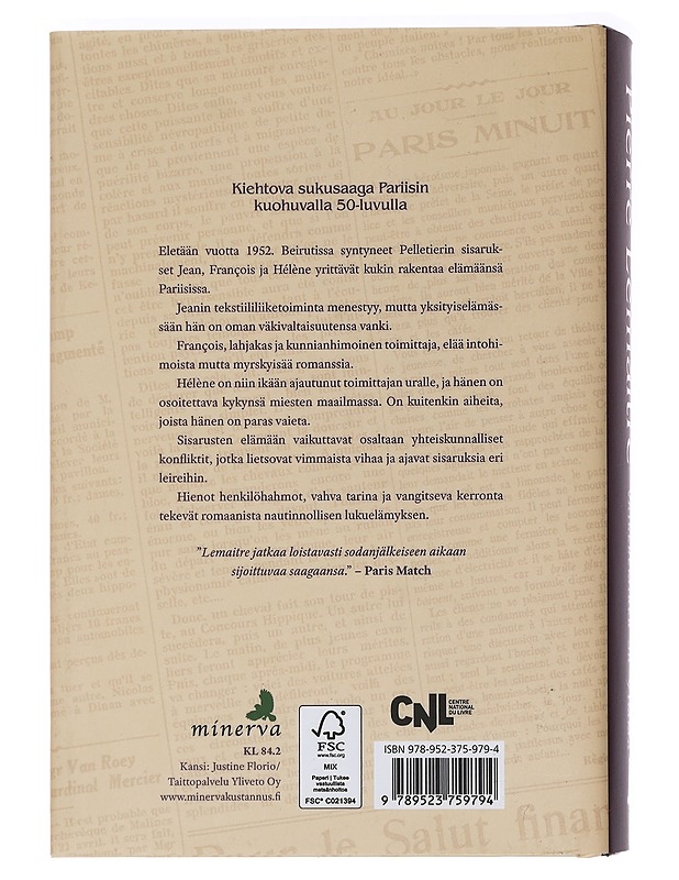 Vaikeneminen ja vimma - Lemaitre, Pierre - Romaanit ja novellit - 10105450401 - 1