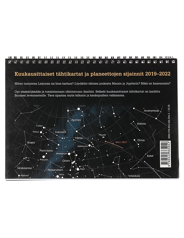 Suomen tähtitaivas : opas tähdistöjen ja planeettojen tunnistamiseen - Hotakainen, Markus - Tietokirjat ja oppaat - 10105450406 - 1
