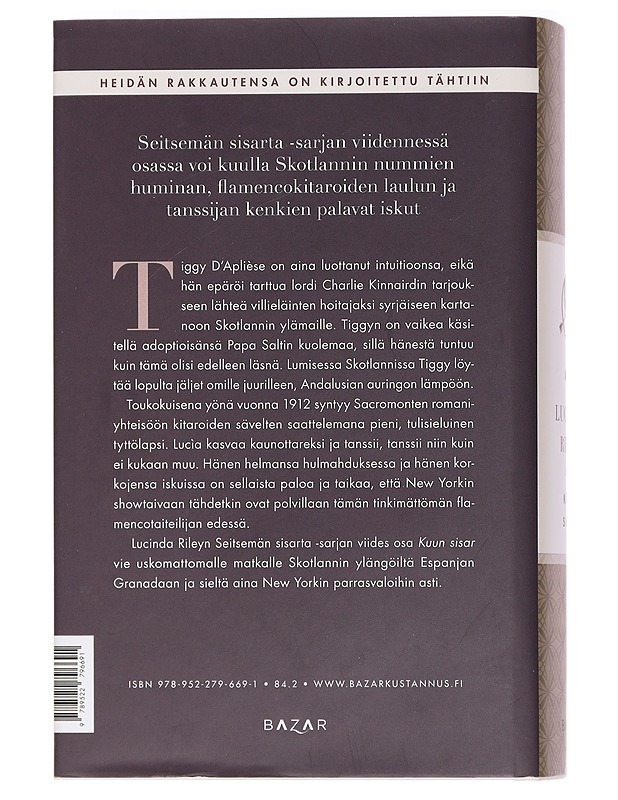 Kuun sisar : Tiggyn tarina - Riley, Lucinda - Romaanit ja novellit - 10105450421 - 1