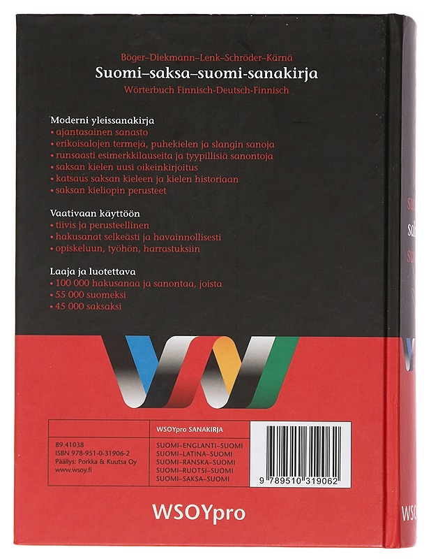 Suomi-saksa-suomi-sanakirja - Böger, Joachim - Matkaoppaat ja sanakirjat - 10105450427 - 1