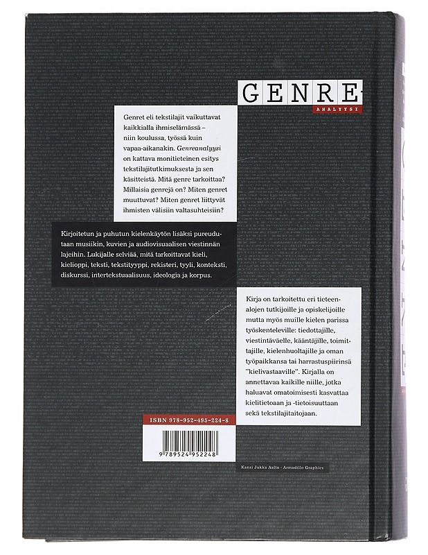 Genreanalyysi / tekstilajitutkimuksen käsikirja - Heikkinen, Vesa - Tietokirjat ja oppaat - 10105450562 - 1
