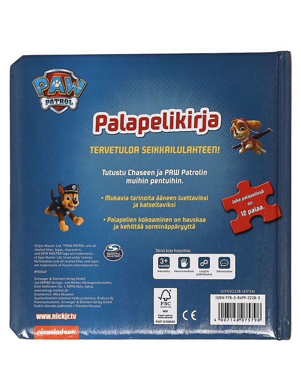 Paw Patrol palapelikirja - Lastenkirjat - 10105450573 - 1
