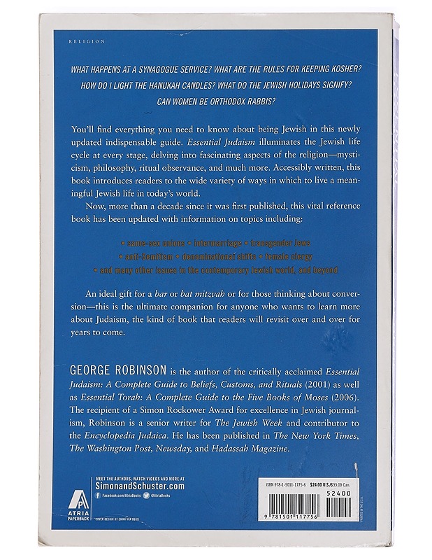 Essential Judaism: A Complete Guide to Beliefs, Customs, and Rituals - Robinson, George - Tietokirjat ja oppaat - 10105450577 - 1