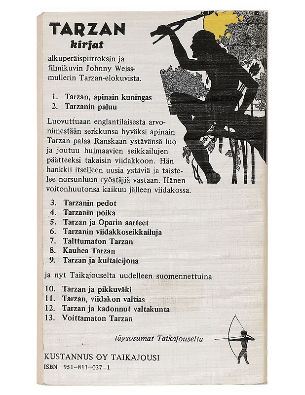 Tarzanin paluu - Burroughs, Edgar Rice - Nuorten kirjat - 10105450613 - 1