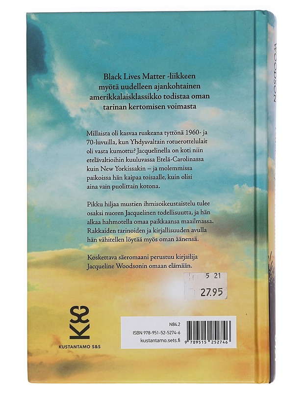 Ruskea tyttö unelmoi - Woodson, Jacqueline - Nuorten kirjat - 10105450709 - 1