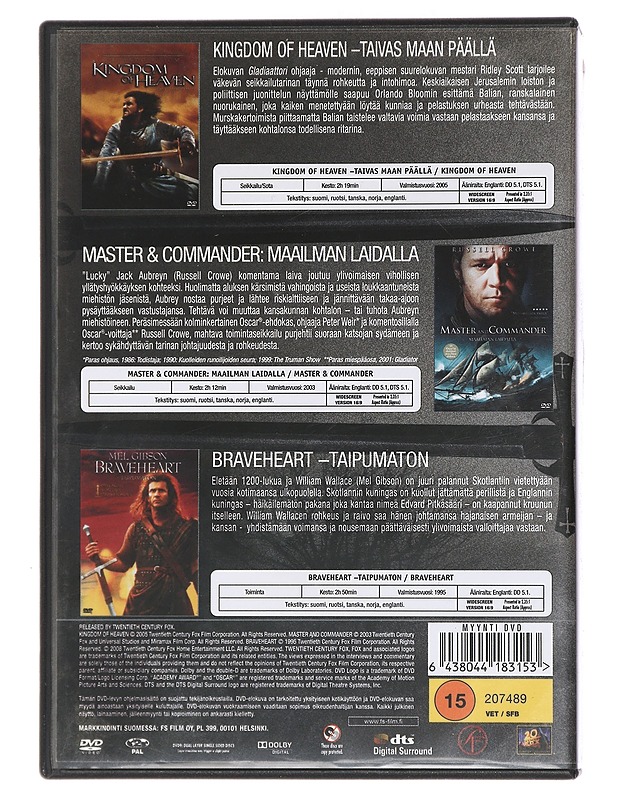 Mahtavat Mestariteokset - DVD - DVD-elokuvat - 10105450757 - 1