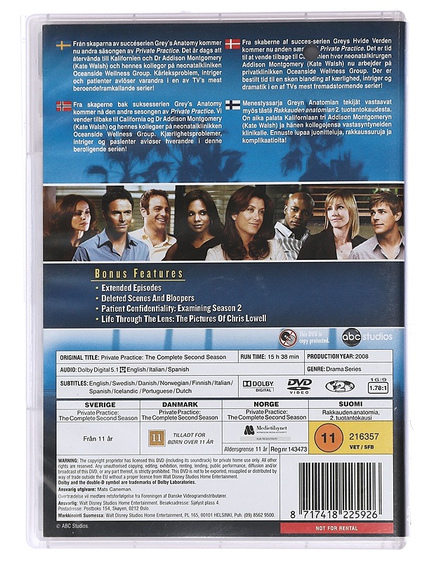 Private Practice: 2. kausi - DVD - DVD-elokuvat - 10105450793 - 1