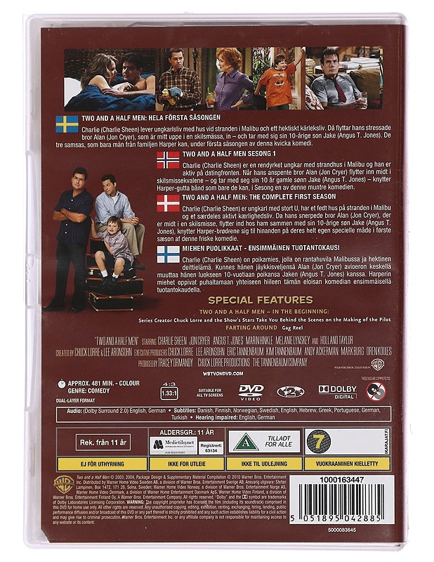 Two And  A Half Men: 1. Tuotantokausi - DVD - DVD-elokuvat - 10105450808 - 1