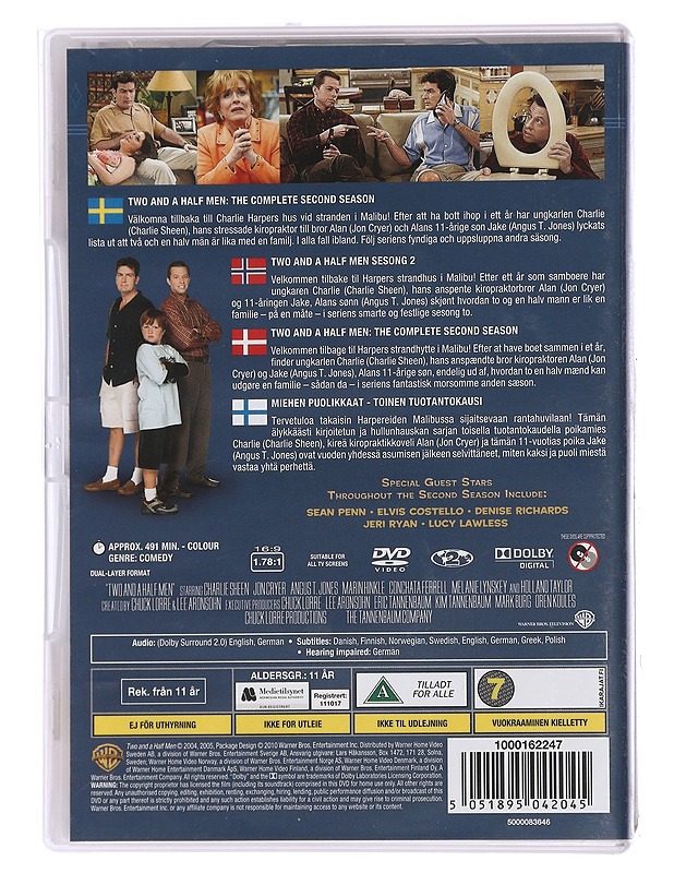 Two And  A Half Men: 2. Tuotantokausi - DVD - DVD-elokuvat - 10105450810 - 1