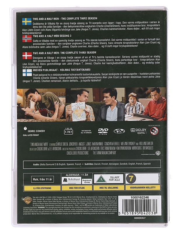 Two And A Half Men: 3. Tuotantokausi - DVD - DVD-elokuvat - 10105450816 - 1