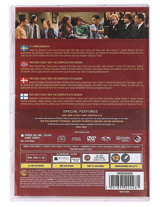 Two And A Half Men: 9. Tuotantokausi - DVD - DVD-elokuvat - 10105450824 - 1